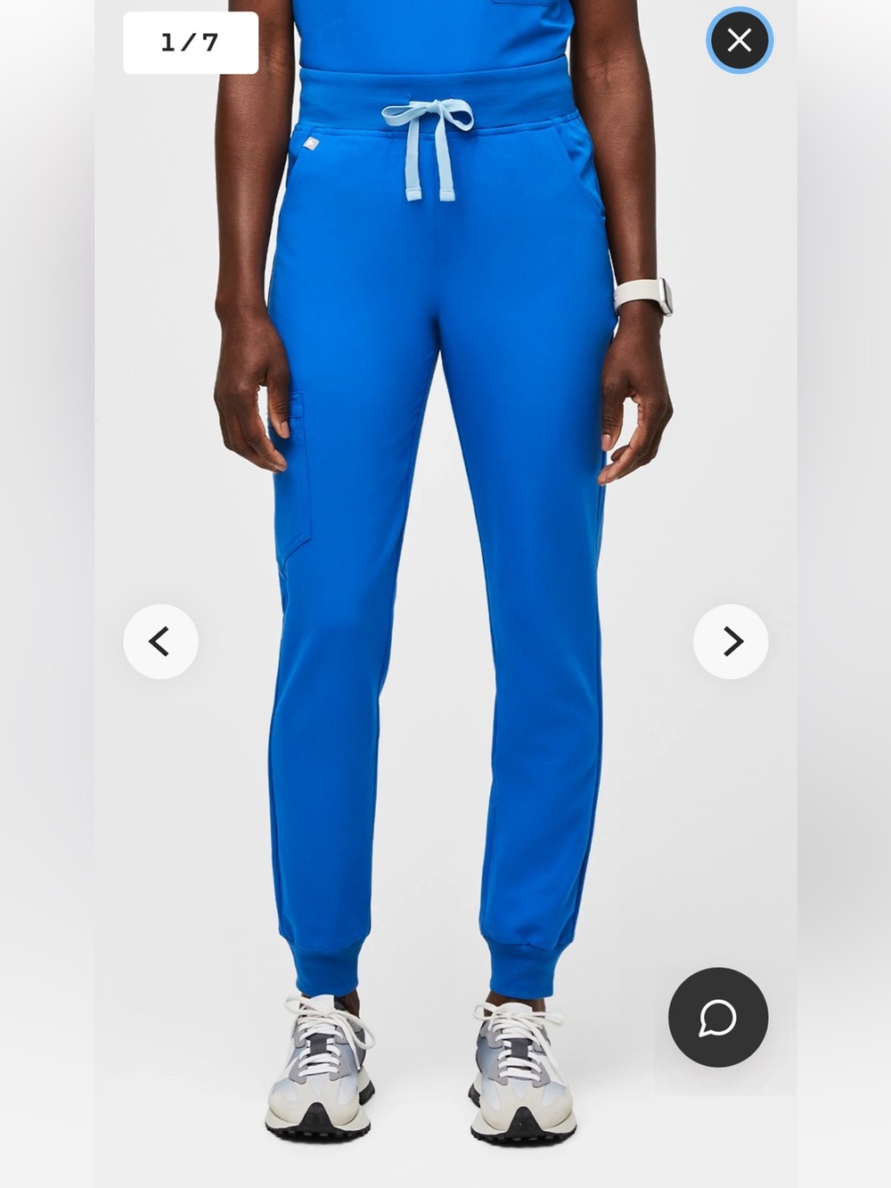 Figs Women’s Zamora High WaistedJogger Scrubs in Royal Blue